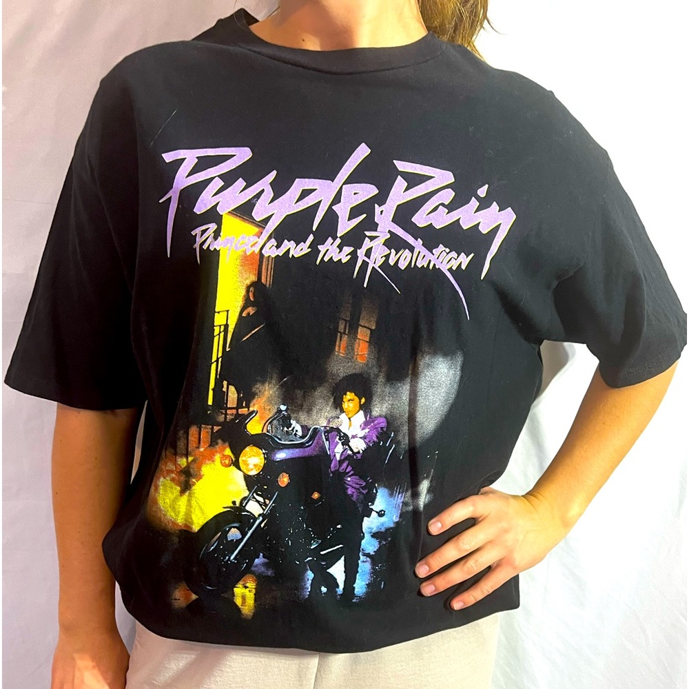 Prince “PURPLE RAIN” black tee XL